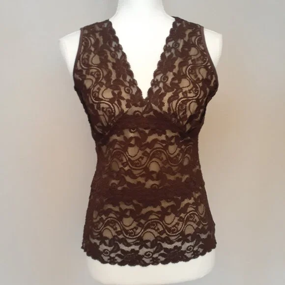 Karen Kane Lace Tank Top - Picture 1 of 13